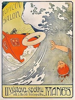 Fine Art Prints Hofbauer Manes Association Exhibition Prague Vintage Advert Extra Large Wall Premium Canvas Mural