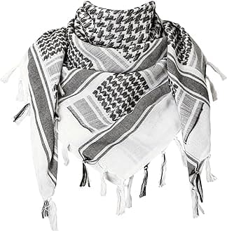 Aonal Military Shemagh Tactical Desert Scarf, 100% Cotton Keffiyeh Neck Head Scarf Wrap for Men Women
