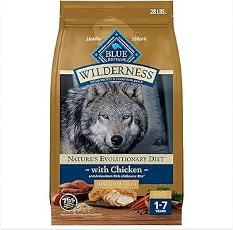 Wilderness Natural High-Protein Healthy Weight Dry Food for Adult Dogs, Chicken Recipe, 28-lb. Bag