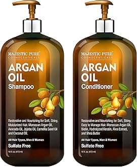 MAJESTIC PURE Argan Oil Shampoo and Conditioner Set | Nourishing & Promotes Soft and Silky Hair | Sulfate Free | For All Hair Types, Men and Women - 2 x 16 fl oz