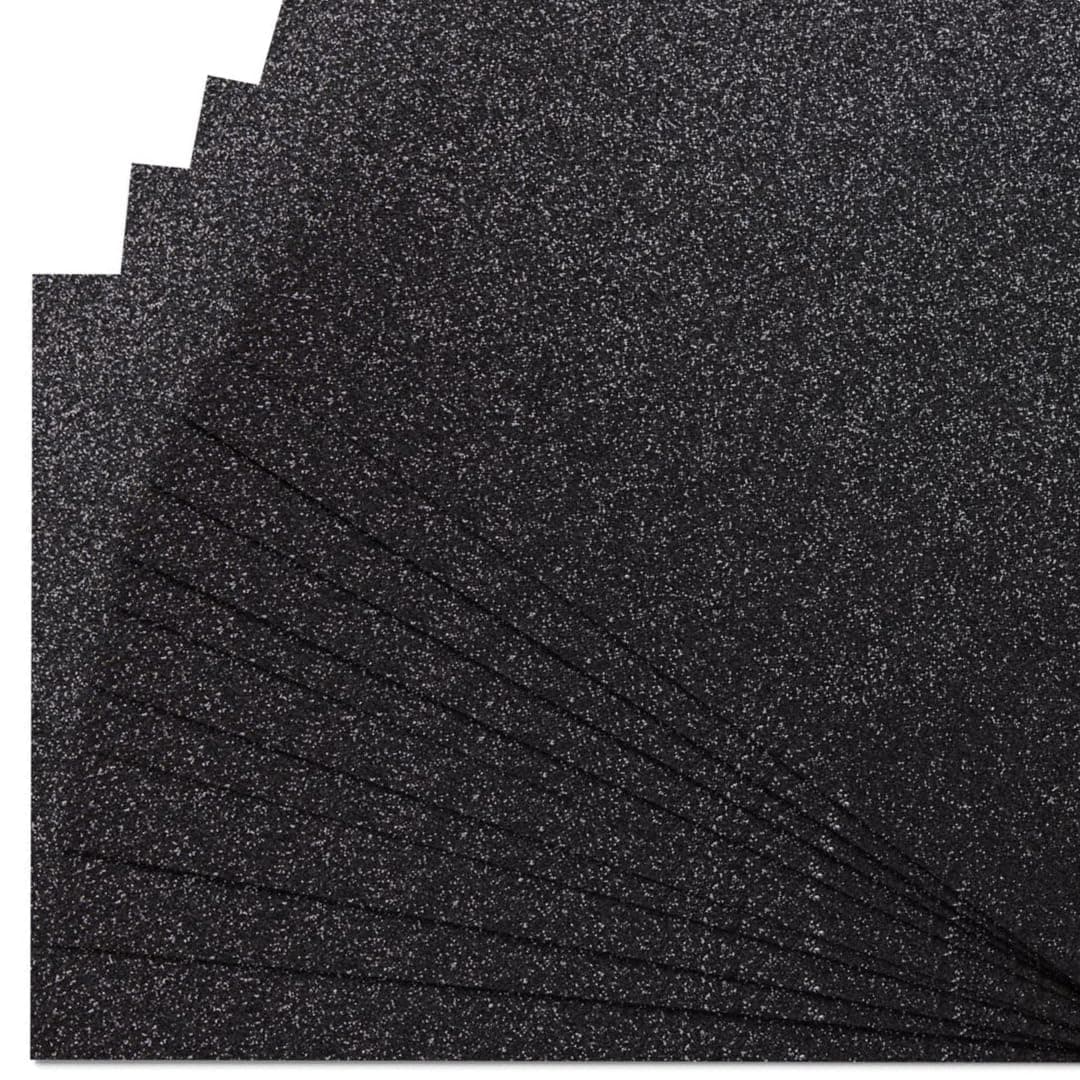 Springboard Glitter Card 10-Pack, A4 Size, Black