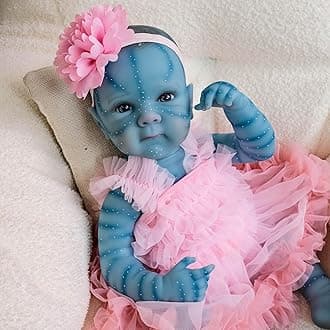 Zero Pam Avatar Reborn Baby Dolls Silicone Full Body-20 in Realistic Baby Doll, Real Life Alien Babies, Silicone Reborn Dolls, Avatar Doll Toy for Kids Age 3+