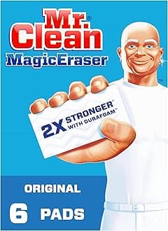 Magic Eraser Original Cleaning Pads with Durafoam, Pack of 6