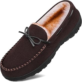 - Mens Slippers Indoor Outdoor Memory Foam House Shoes Anti-Slip Moccasins Slippers for Men