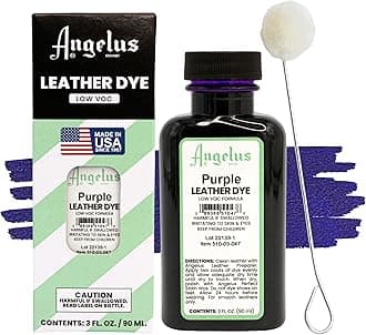 Leather Dye - Flexible Leather Dye for Shoes, Boots, Bags, Crafts, Furniture, & More 3oz, Dauber Included (Purple)