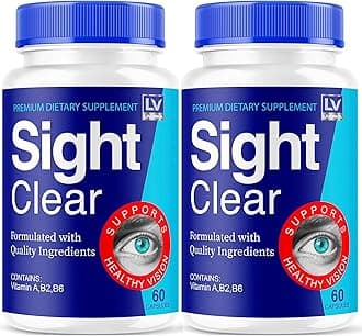 (2 Pack) Sight Clear Capsules, Sight Clear 20/20 Vision Vitamins, SightClear Eye Pills Supplement Support, SightClear for Healthy Vision Support, SightClear 20/20 Vision Vitamins Reviews for 2 Month