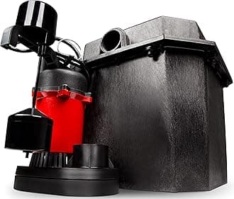 RL-SPS33 1/4 HP Sump Pump Water Removal System with Vertical Float Switch and Five Gallon Basin