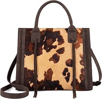 Montana WestWrangler Tote Bag for Women Western Cowhide Purse and Wallet Set