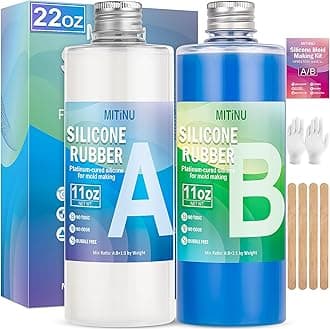 22 oz Liquid Silicone Mold Making Kit, 15A Mold Making Liquid Silicone Rubber, Volume Ratio 1:1, Color Sapphire Blue, Suitable for Making Silicone Molds for Resin, Soap, Concrete, Wax