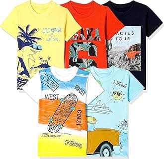 Boys Boys regular fit tshirt T-Shirt (pack of 5)