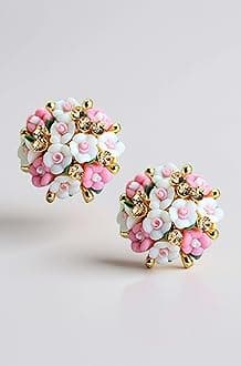 Jewellery for Women Gold-plated Floral Stud Tops Earings Earrings for Women & Girls