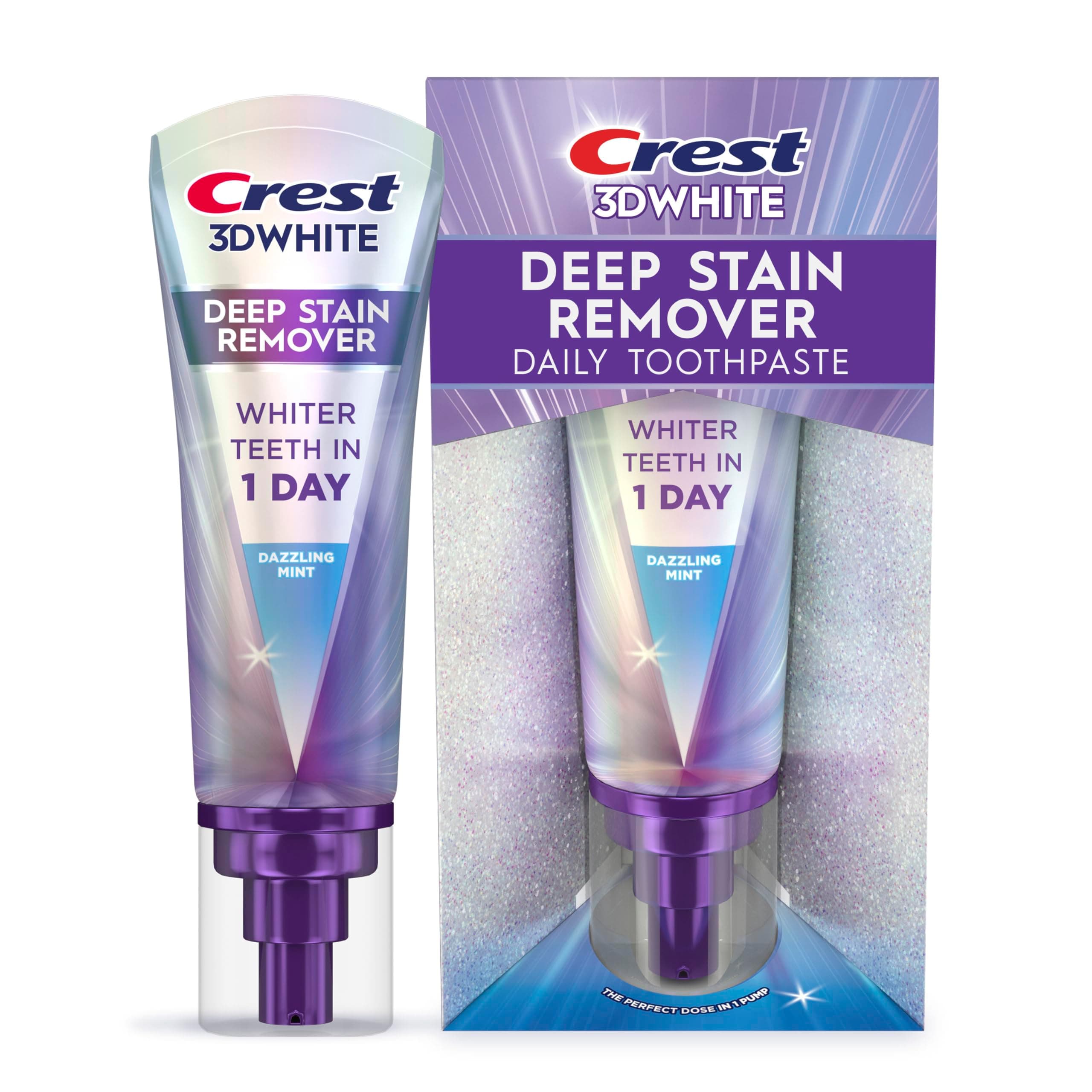 Crest 3DWhite Brilliance Deep Stain Remover Dazzling Mint Toothpaste - 3.1oz