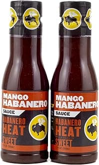 Barbecue Sauces, Spices, Seasonings and Rubs For: Meat, Ribs, Rib, Chicken, Pork, Steak, Wings, Turkey, Barbecue, Smoker, Crock-Pot, Oven (Mango Habanero, (2) Pack)