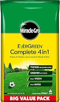 Miracle-Gro Evergreen Complete 4-in-1 Lawn Food, Weed & Moss Control, 500 m2, Yellow
