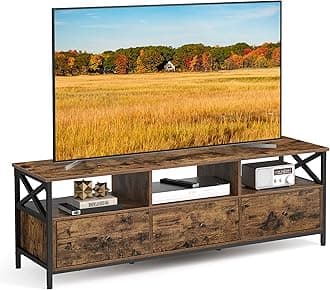 VASAGLE TV Stand, TV Cabinet for up to 65 Inch TV, TV Table with 3 Drawers an...