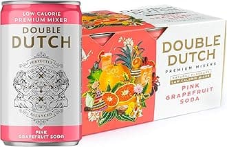 Pink Grapefruit Soda | Low Calorie Diet Soft Drink | 100% Natural Ingredients | Gluten Free, Vegan Friendly Premium Mixer Perfect For Gin, Vodka & Cocktails | 6 x 150ml Cans