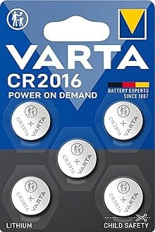 VARTA CR2016 3v Lithium Batteries Pack of 5