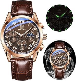 OLEVS Men's Chronograph Quartz Watches,Luminous Watches for Men, Fashion, Leisure