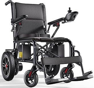 Electric Wheelchairs for Adults, Lightweight Electric Wheelchair, Foldable Travel Motorized Wheelchairs for Seniors, Folding Portable Mobility Scooter, Compact Fold Power Wheelchair