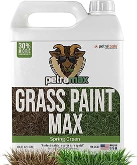 PetraMax Max Grass Paint for Lawn - Maintain Perfect Spring Green Grass, Spray for Lawn & Shrubs Green Spray, Paint Pair Petra Sprayers - Touch up Dog Spots - Non-Toxic Safe for Pets (Southern, 1 Gal)