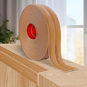 Flexible Wall Corner Protector Moulding Trim Peel and Stick Wall Corner Guards Edge Protector Self Adhesive Molding Trim Strip for Edge Ceiling (Light Brown Wood Grain, 0.8 in x 20 Ft)