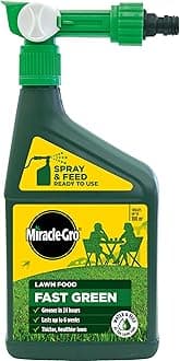 Miracle-Gro EverGreen Fast Green Spray & Feed, Liquid Lawn Food, 1 Litre