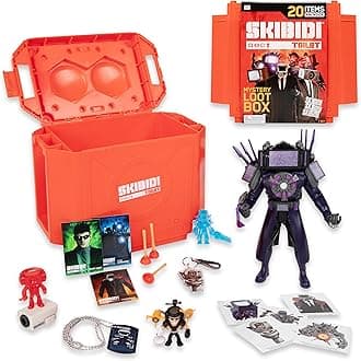 SKIBIDI Toilet Giant Mystery Loot Box, with 20 Mystery Surprises, YouTube Animation Sensation, Exclusive Mystery Figures, Officially Licensed Toilet Merch