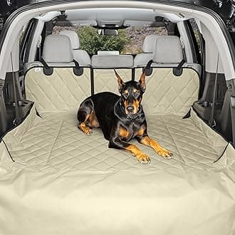 4Knines SUV Cargo Liner for Fold Down Seats - 60/40 Split and Armrest Pass-Through Compatible - USA Based Company (Small, Tan)