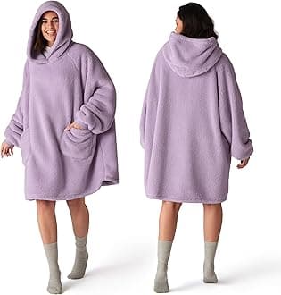 Bedsure Wearable Blanket Hoodie Mothers Day Gifts for Women, Warm Cozy Hoodie Blanket Sweatshirt for Adult Women Men, Lavender