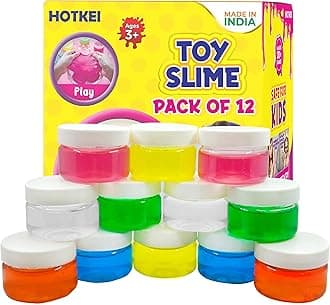 - HOTKEI (Pack of 12 Slime) Multicolor Fruit Scented DIY Toy Slimy Slime Gel Jelly Putty Set Art kit Toys for Boys Girls Kids Slime-600 gm Toys
