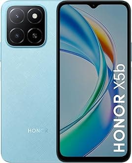 HONOR X5b Dual SIM 4G LTE Smartphone | 64GB ROM + 4GB RAM | 6.56" 90Hz Display | 5200mAh Battery | 13MP Camera | Android 14 | Global Version | Face & Fingerprint Unlock (Ocean Blue)