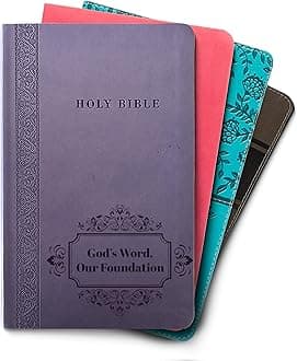 Hope Harbor Personalized Gift Bible with Custom Name Engraved, KJV, Lavender, Thinline, King James Version, Red Letter Edition, Comfort Print, Faux Leather