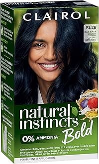 Natural Instincts Bold Permanent Hair Dye, BL28 Blue Black Colibri Hair Color, Pack of 1