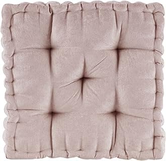 Intelligent Design Azza Poly Chenille Square Floor Pillow Cushion, 20"x20"x5", Blush