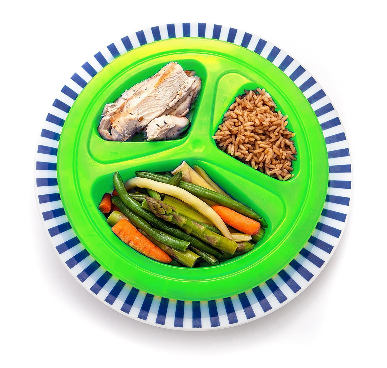 Portions Master Weight Management Portion Control Plate, Assorted, 8.66 x 8.66 x 1.57 cm