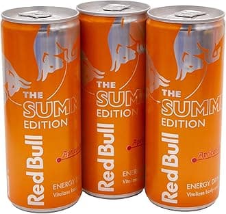 Red Bull Summer Edition Apricot - Strawberry 3 x 250ml Cans of Energy Drink