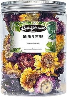 Edible Dried Mixed Flowers | 100% Natural & 50+ For Garnishing Cocktails, Cake Decoration, Tea Infusions 50G,1.76 Oz| Chrysanthemum Petjar Drink Botanicals