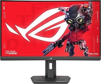 ASUS ROG Strix XG27WCMS USB Type-C Gaming Monitor – 27-inch 2560x1440, Curved, 280Hz (Above 144Hz), 1ms (GTG), Fast VA, Extreme Low Motion Blur Sync, DisplayWidget Center, HDR, HDMI 2.1
