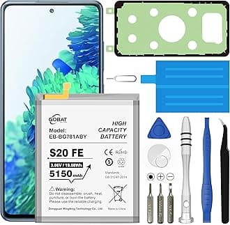 Replacement for Samsung Galaxy S20 FE Battery,5150mAh High Capacity Compatible with Samsung Galaxy S20 FE Model (SM-G781B G781U G781W SM-A526 A526B/DS A5260 A526W) with Tool Kits,EB-BG781ABY