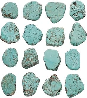 COIRIS Natural Turquoise Gemstone Big Irregular Shape Chips Stone Loose Beads for Jewelry Making S Blue