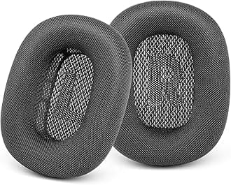 GEVO Upgraded Ear Cushions Replacement Earpads for Apple AirPods Max Headphones, Mesh Fabric Ear Pads Cover with Memory Foam and Magnet for AirPods Max (Space Gray)