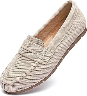 - Loafers for Women Comfortable Dressy Casual Work Flats Lightweight & Breathable Slip On Walking Shoes Knit