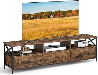 VASAGLE TV Stand, TV Cabinet for up to 80 Inch TV, TV Table with 3 Drawers an...