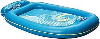 Aqua Comfort Pool Float Lounge – Inflatable Pool Floats for Adults with Headrest and Footrest – Bubble Waves