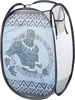 IDEA NUOVA Marvel Black Panther Pop Up Hamper with Durable Carry Handles, 21" H x 13.5" W X 13.5" L