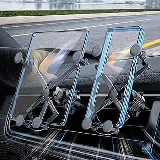 Z Fold 5 Car Mount, [2 Forms & Thick Case Friendly] Gravity Cell Phone Holder Mount for Samasung Galaxy Fold 7 6 5 4 3 2 Accessories Google Pixel 9 Pro Fold S25 Ultra iPhone 16 15 14