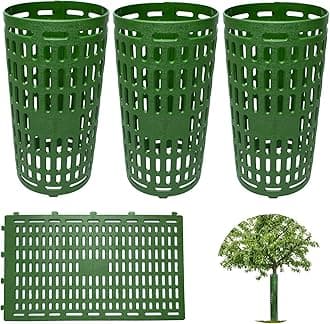 3 Pack Tree Trunk Protector Wrap Green, Mesh Plant Covers Tree Tubes for Seedlings, Saplings, Expandable Weather-Proof Durable Plant Bark Protection from Trimmers, Mowers, Rodents & Sun Scald