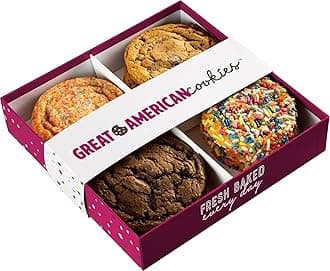 Great American Cookies - 12 Fresh Baked Assorted Cookies - Baked Daily, Hand Scooped and Never Frozen - Great for birthday, graduation, parties, or special events