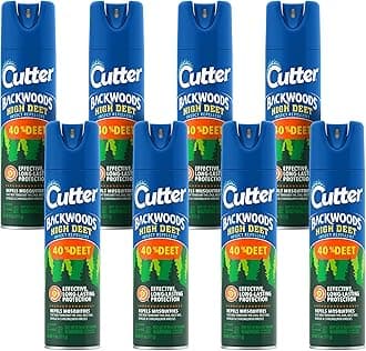 Cutter Backwoods High DEET Insect Repellent, Mosquito Repellent, 40% DEET, 11 Ounce (Pack of 8) (Aerosol Spray)