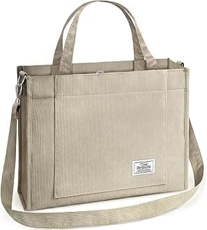 Corduroy Tote Bag for Women Small Satchel Bag Mini Tote Bag Aesthetic Crossbody Handbag - School Work Travel Shopping